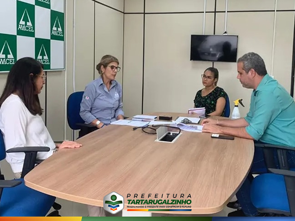 Reunião com a Patrícia Quaresma, coordenadora fundiária da Amapá Florestal e Celulosa - AMCEL.